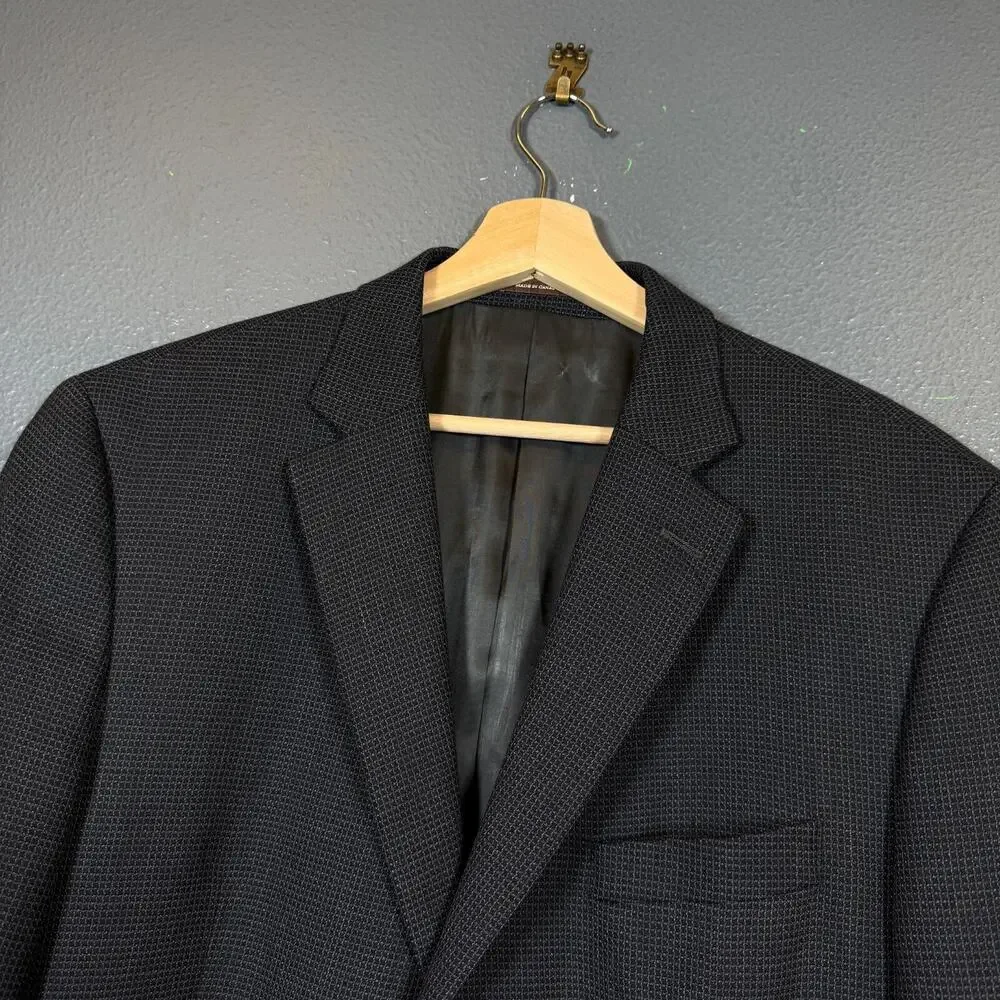Peter Millar us44r men’s grey 100% wool suit jacket 2 dots blazer